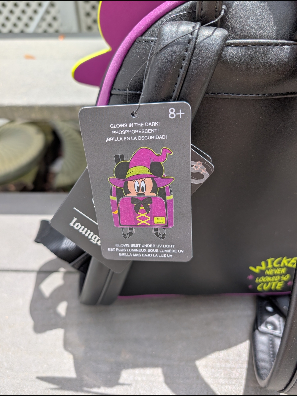 Loungefly Disney Minnie Mouse Witch Glow-in-the-Dark Mini Backpack (NWT) - Picture 6 of 6